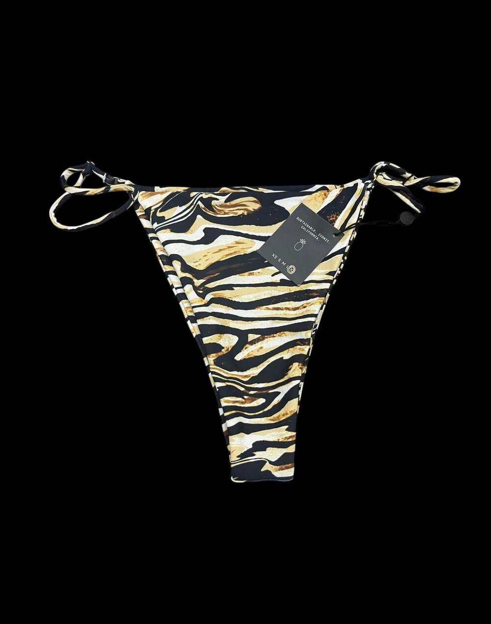 SKATIE NWT Harli Bikini Bottom XL Zebra Print Tiger Stripe Tiger Eye